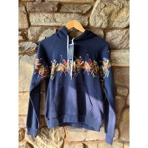 Polo Ralph Lauren Navy Pony Player Graphic Hoodie Sweatshirt